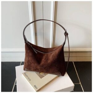 KOOSSOASIS Shoulder High-end Commuter Bag, Crossbody/shoulder/handbag, Leopard Print Color-block Casual Dumpling Bag.