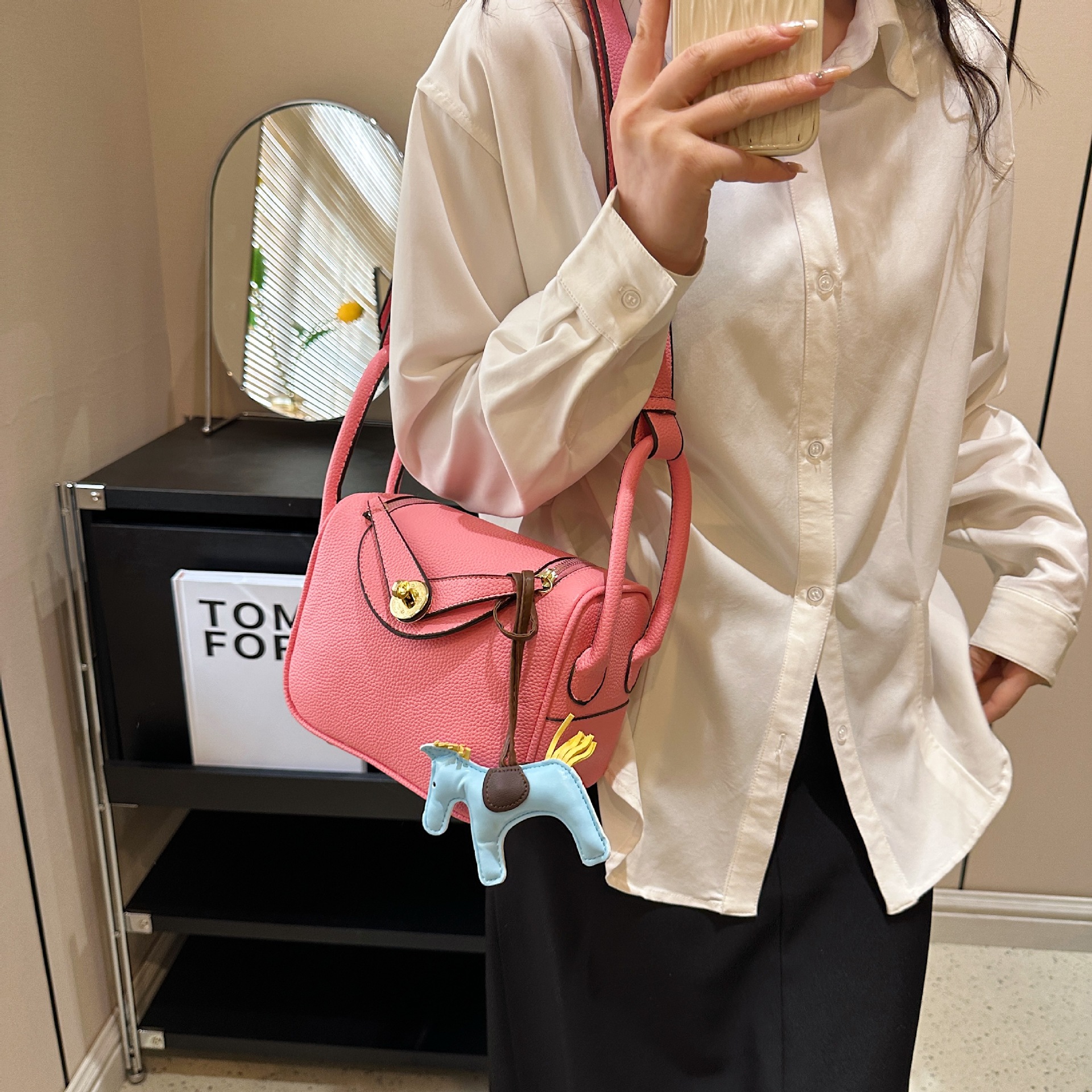 High-end quality PU mini small Lindy fashion crossbody doctor women's bag Bags - Image 3