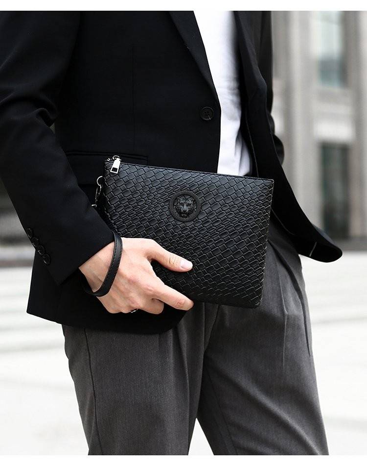New Business Men's Hand Personality Tiger Head Multi-layer Mobile Phone Key Bag - Image 12