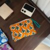 Orange with small green