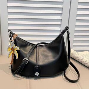 Large-capacity Versatile Commuter Dumpling Bag, 2026 Summer New Model For Women, Solid Color Soft Fabric Casual Stylish