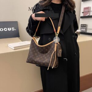 Women’s Single Shoulder Monogram Pattern Color Blocking Large Capacity Tote Bag New Design High Quality