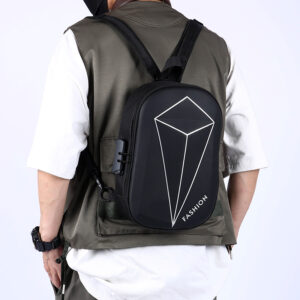 2026 New Hard Shell Backpack Men’s Shoulder Messenger Bag Dual-purpose Multi-functional Sports Style