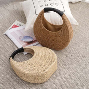 Straw New Arrival Handbags Women’s Beach Woven Bags Girls Literary Simple Fashion Leisure Travel