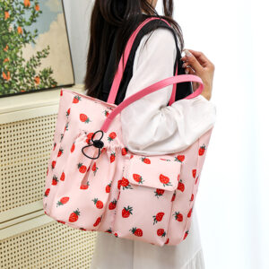 Butterfly Print Texture Fresh Large Capacity 2026 Summer New Literary Style Shoulder Class Tote Bag