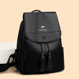 Women’s Ladies Bag Casual Female All Match Large Capacity Soft Leather Student Schoolbag Outdoor Travel Backpack