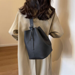 High-End Niche Woolen Bucket Small For Women 2026 New Trendy Fashion Large Capacity Handbag And Shoulder Bag