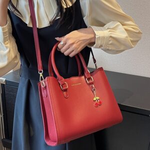 High End Women’s Large Capacity Bridesmaid Hand Held Tote Red Wedding Bridal Bag