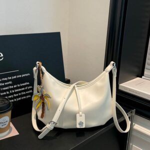 Large-capacity Versatile Commuter Dumpling Bag, 2026 Summer New Model For Women, Solid Color Soft Fabric Casual Stylish