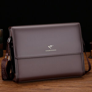 Men’s Bags Single Shoulder New Style, Large Capacity, Business Casual Crossbody Bag, Horizontal And Vertical Flat Bag.