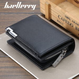 New Men’s Short Card Bag With Large Capacity Zipper Wallet