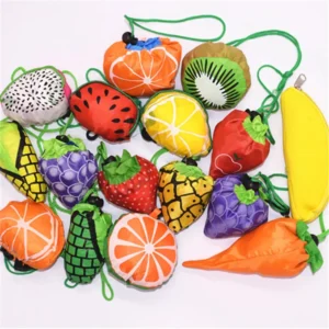 Fruit Shape Folding Shopping Portable Large Capacity Womens Handbags Eco Reusable Tote Pouch Gift Polyester Storage Bag