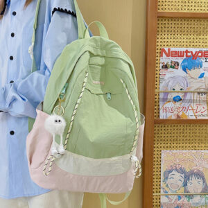 New Female Junior High School Simple Casual Fashionable Schoolbag Outdoor Travel College Students Large Capacity
