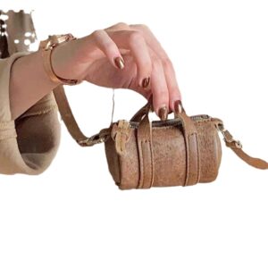 Brown 2026 Autumn New Exquisite Niche Neck Hanging High-end Cylinder Single Shoulder Crossbody Mini Bag