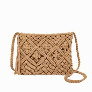 Handmade Small Internet Celebrity Casual Mori Women’s Ancient Style Rope Woven Knitted Yarn Bag