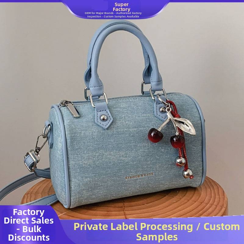 Luxury Women's Denim Handbag New Style Crossbody Shoulder Bag For Everyday Use Boston Pillow Design - Image 2