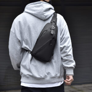 Men’s Crossbody Sling Bag – Waterproof Oxford Fabric, Anti-Theft Design, Lightweight & Durable For Travel, Commuting,