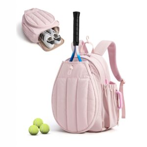 Portable Dog Tooth Tote Bag Outdoor Tennis Backpack Casual Stylish Shoe Compartment Luggage Functional Bags