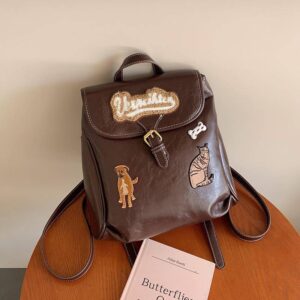 Original Design Niche Cat Backpack New Retro Large Capacity Lo Niang Cute Class Bag