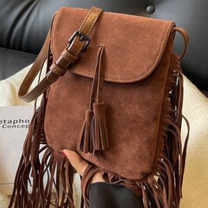 High-End Minimalist Niche Design Tassel Single Shoulder Crossbody For Women 2026 Autumn Winter New Trendy Bucket Bag