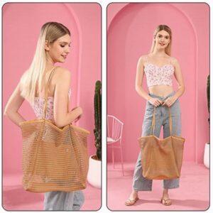 Beach Mesh, One Shoulder Carrying Bag, Women’s Handheld Washing And Swimming Clothing Storage Bag