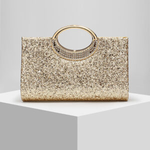 Glitter Evening Clutch Bag Women, Elegant Rhinestone Party Purse With Chain Strap, Small Square Handbag For Wedding,