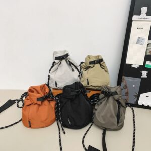 Lu’s Same Style Mini Bucket For Women, Simple Drawstrin Phone With A Hih-End Feel, Versatile Shoulder And Crossbody