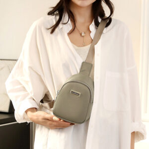 2026 New Versatile Shoulder Crossbody Trendy Canvas Internet Celebrity Mini Women’s Chest Bag, Phone Bag