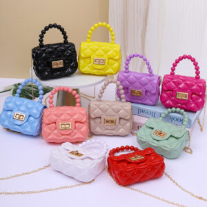 2026 New Women’s Shoulder Fashion Pearl Chain Crossbody Handbag Mini Jelly Bag