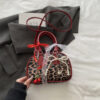 Leopard print red