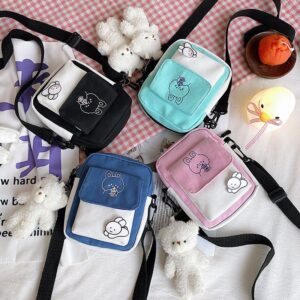 Color-Block Small Square 2026 New Women’s Korean Fashion Sweet Crossbody Internet Celebrity Bag Coin Purse
