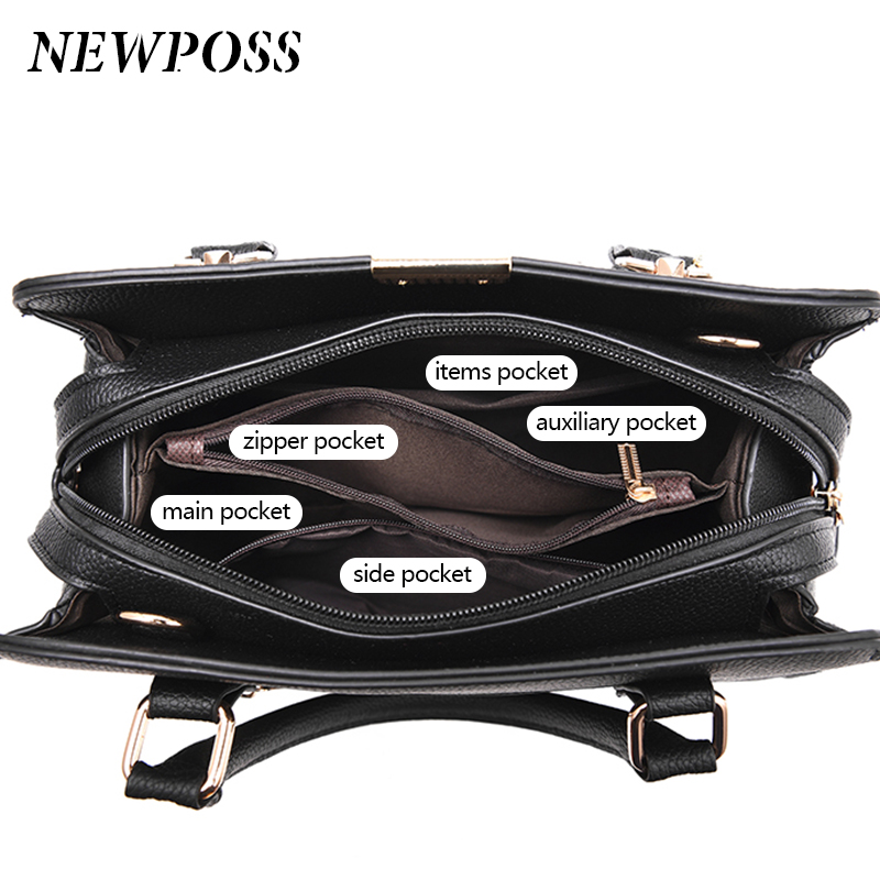 Newposs Famous Designer Brand Women Leather Handbags 2026 Luxury Ladies Hand Purse Fashion Shoulder Bags - Image 6