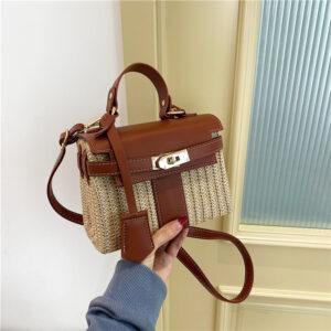 Women’s Popular Bags Women Fashion Portable Straw Rattan Beach Crossbody Single Shoulder High-end