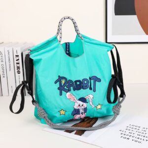 Handbag For Women Spring Summer New Embroidered Eco-friendly Shopping Cartoon Bear Shoulder Crossbody Storage Bag