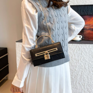 Retro Casual Metal Handbag Stylish Design Unique Simple New Tote Shoulder Crossbody Bag For Women