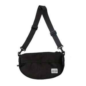 Aesthetic Streetwear Curved Moon Shape Waist Sling Unisex Waterproof Fabric Fanny Pack Multi Compartment Casual Running