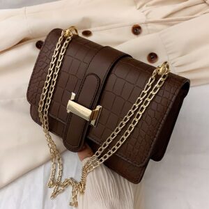 Women’s Shoulder Stone Pattern Crossbody 2026 Spring Embossed Solid Color Small Square Bag Cross-border Wholesale