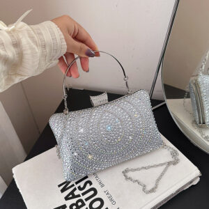 Diamond-encrusted Dress Evening 2026 New Exquisite Fashion Full Diamond Chain Versatile Women’s Crossbody Bag