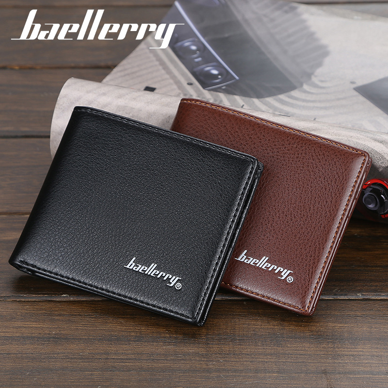 Bags Men's Short Style Thin Multi Card Slot Open Stylish Soft Leather Horizontal Wallet - Image 3