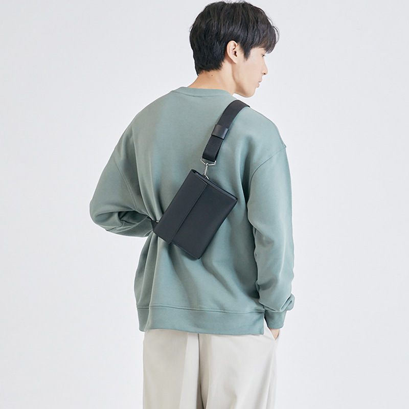 Bags New Men's Brand Crossbody High End Boys Versatile Clamshell Small Square Bag - Image 3