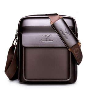 Brand High Quality Casual Men Vertical Business Leather Shoulder Bag fashion Man Crossbody Messenger bag
