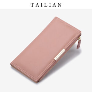 Long Purse Multi-slot Zipper Women’s Money Clip Clutch Bag