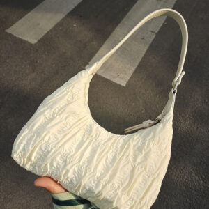 Cream Puff Girl Cloud Pleated Handbag Autumn Fashion Cloth Single Shoulder Dumpling Sweet Cool Underarm Bag