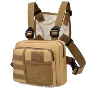 Tactical Sports Running Vest Bag, Functional Backpack, Trendy Casual Vest, Chest Hanging Camouflage Bag