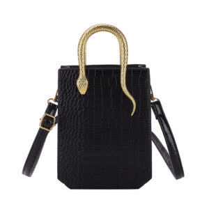 Trendy New 2026 Korean Version Stone Pattern Personality Handbag Ins Women’s Glossy Crossbody Tote Bag PU