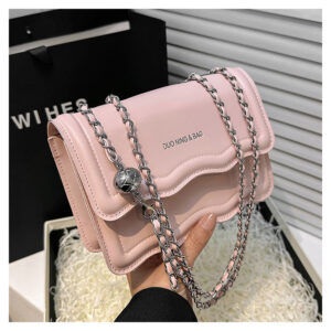 2026 Trendy Solid Color Simple Fashion Versatile Small Exquisite Chain Shoulder Crossbody Flap Bag For Women