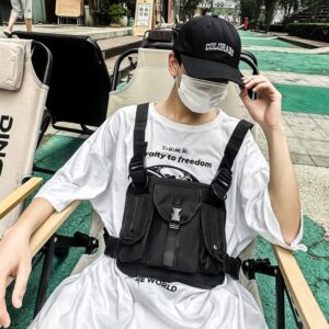 Tactical Ins Multi-Functional Functional Men’s Wind Running Exercise Vest Chest Bag