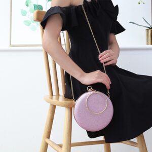 New Round Glitter Evening Bag Socialite Party Handbag