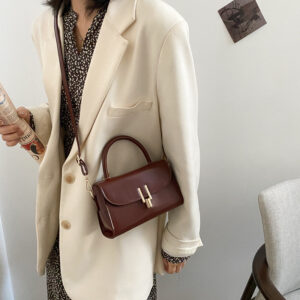Autumn Winter Single Shoulder Women’s 2026 Trendy New Fashion Simple Crossbody Textured Small Square Bag