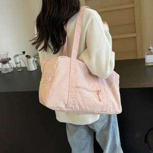 Casual Large Capaci Nylon Cloth Women Fashion Shoulder Short-Distance Travel Bag Fitness Bags 240816